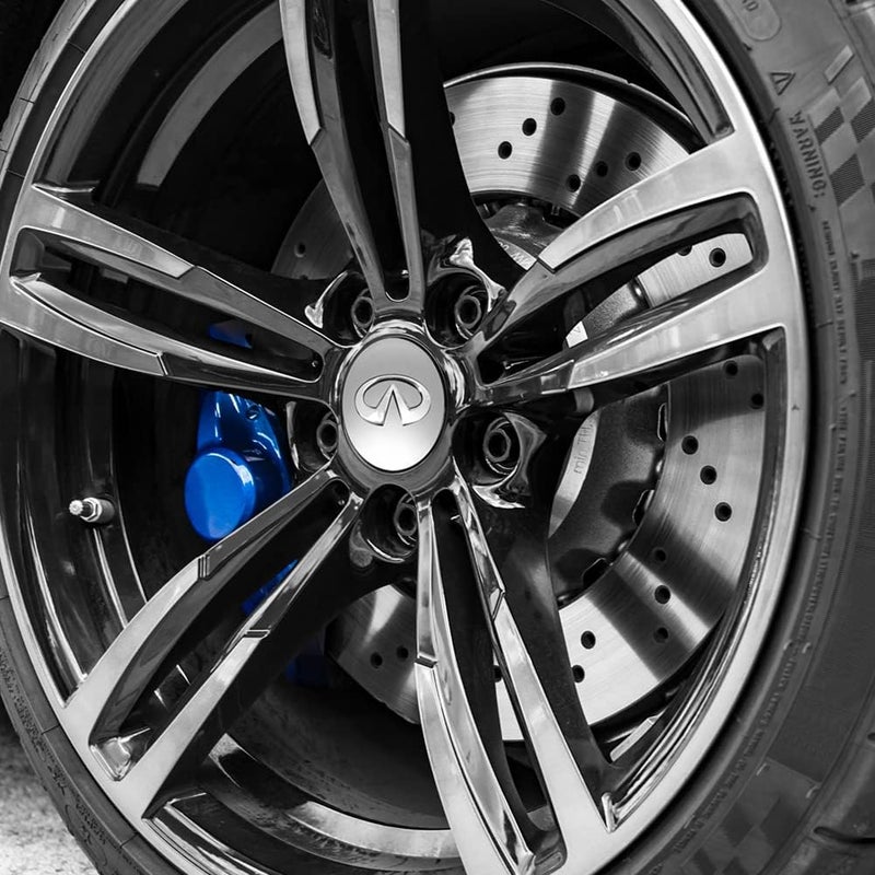 Thcbme 4pcs Wheel Center Caps Sticker for Infiniti, Silver Wheel Center Hub Covers Sticker, 65mm/2.56'' - Image 3